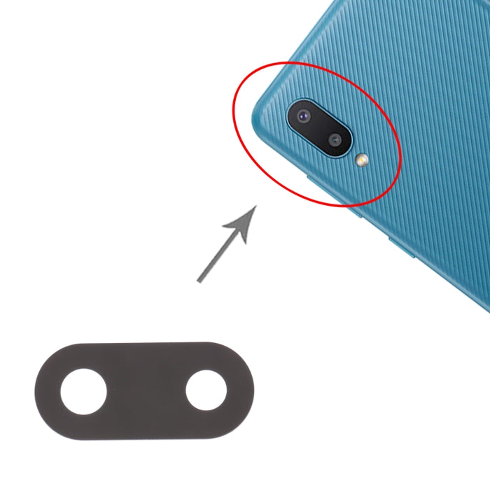 Para Samsung Galaxy A02 SM-A022 10 piezas Lente de cámara trasera