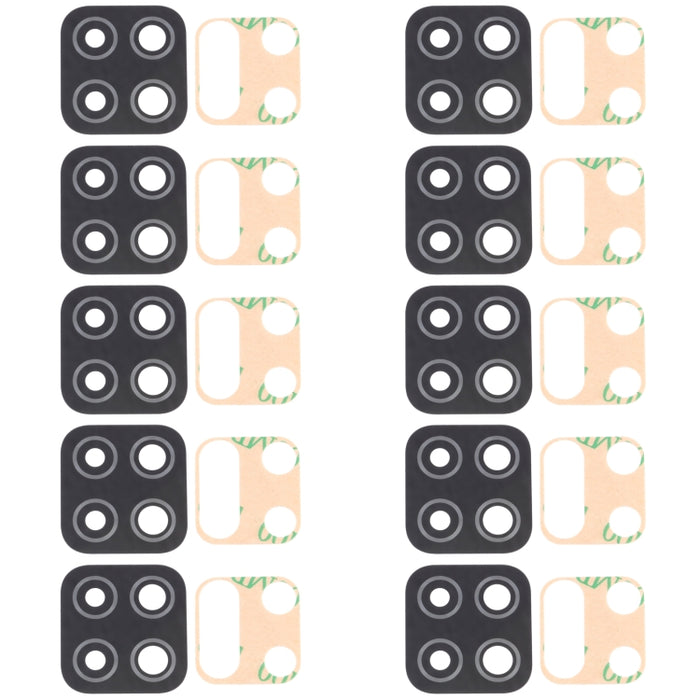 Para Samsung Galaxy M12 SM-M127 10 piezas Lente de cámara trasera