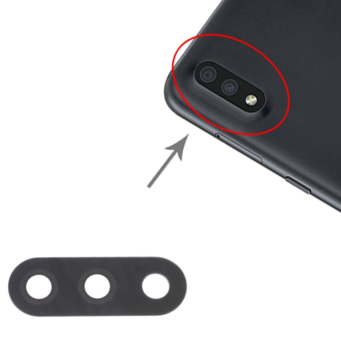 Para Samsung Galaxy M01 SM-M015 10 piezas Lente de cámara trasera