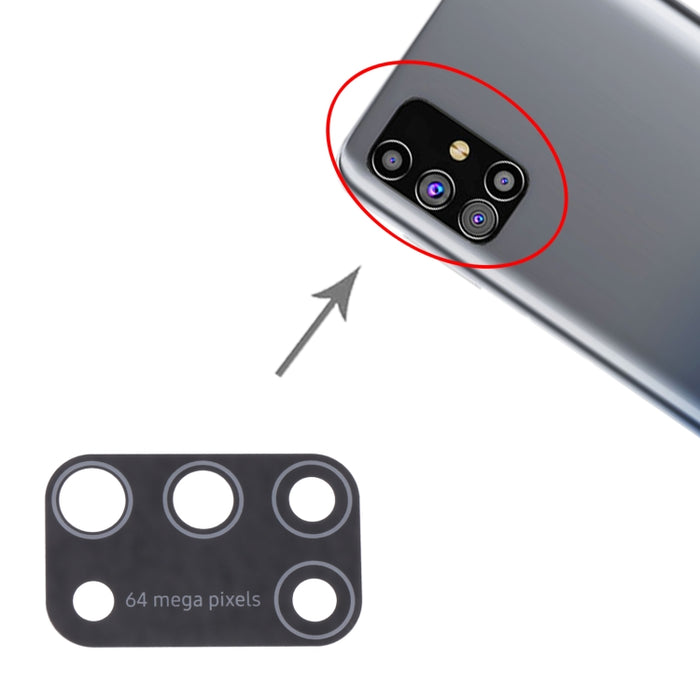 Para Samsung Galaxy M31s SM-M317 10 piezas Lente de cámara trasera