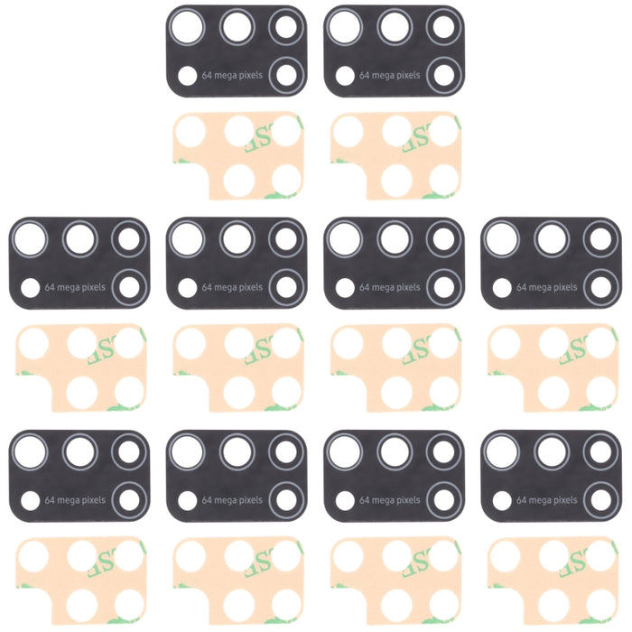 Para Samsung Galaxy M31 / Galaxy M31 Prime SM-M315 10 piezas Lente de cámara trasera