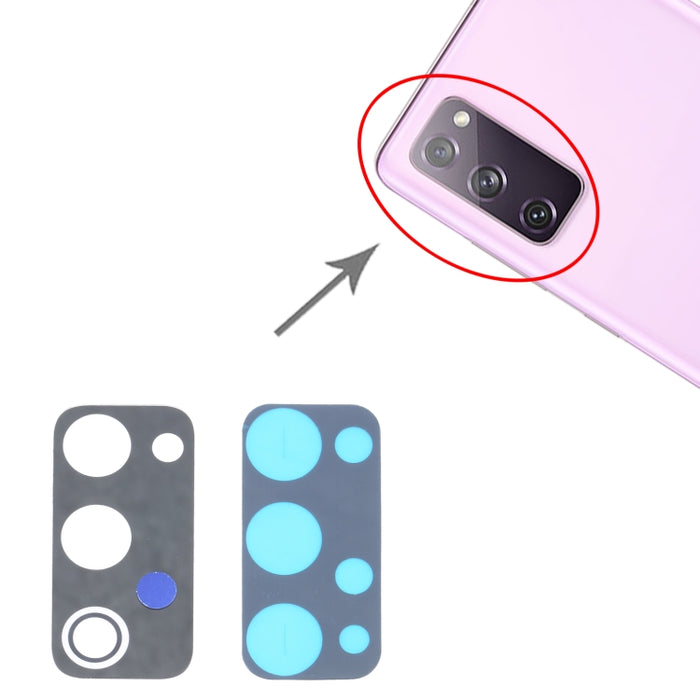 Para Samsung Galaxy S20 FE 5G SM-G781 10 piezas Lente de cámara trasera