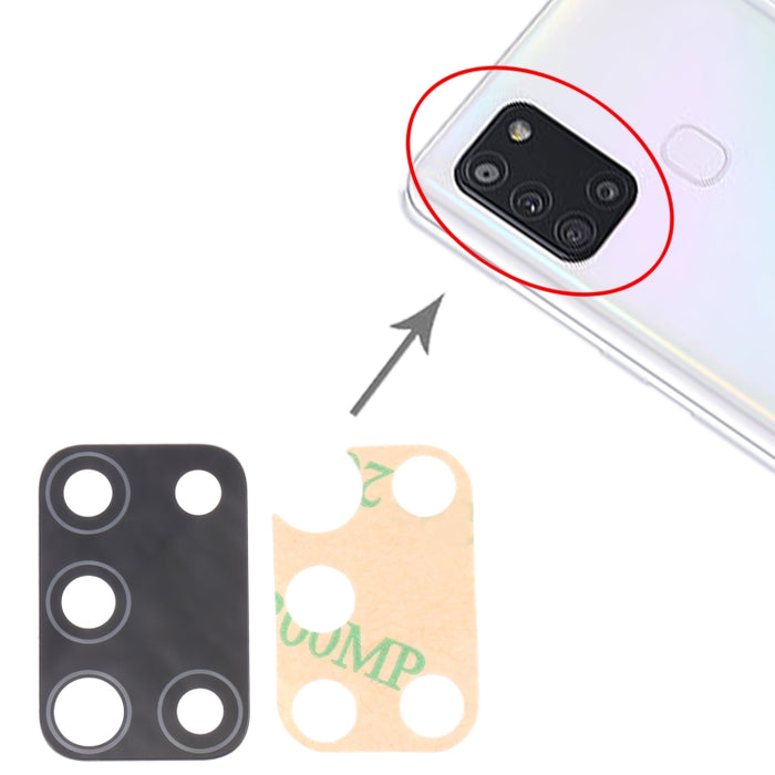 Para Samsung Galaxy A21s SM-A217 10 piezas Lente de cámara trasera