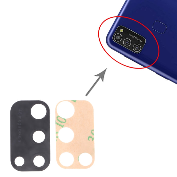 Para Samsung Galaxy M21 SM-M215 10 piezas Lente de cámara trasera
