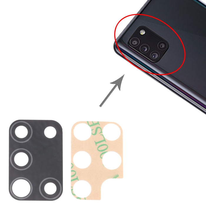 Para Samsung Galaxy A31 SM-A315 10 piezas Lente de cámara trasera