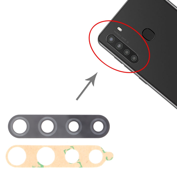 Para Samsung Galaxy A21 SM-A215 10 piezas Lente de cámara trasera