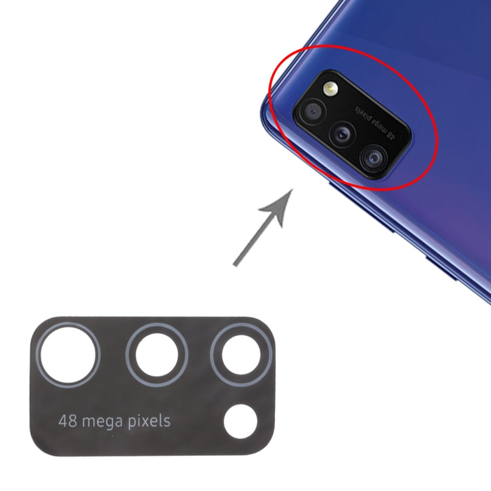 Para Samsung Galaxy A41 SM-A415 10 piezas Lente de cámara trasera