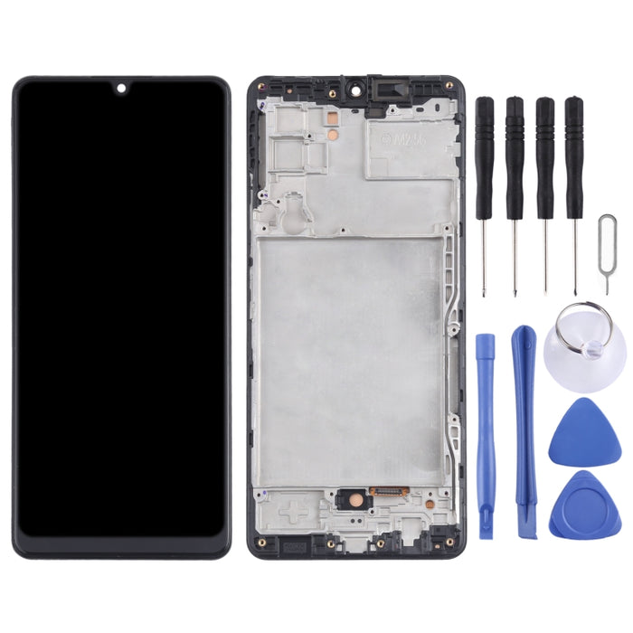 Pantalla LCD de material TFT y ensamblaje completo del digitalizador con marco para Samsung Galaxy A42 5G SM-A426, no compatible con identificación de huellas dactilares