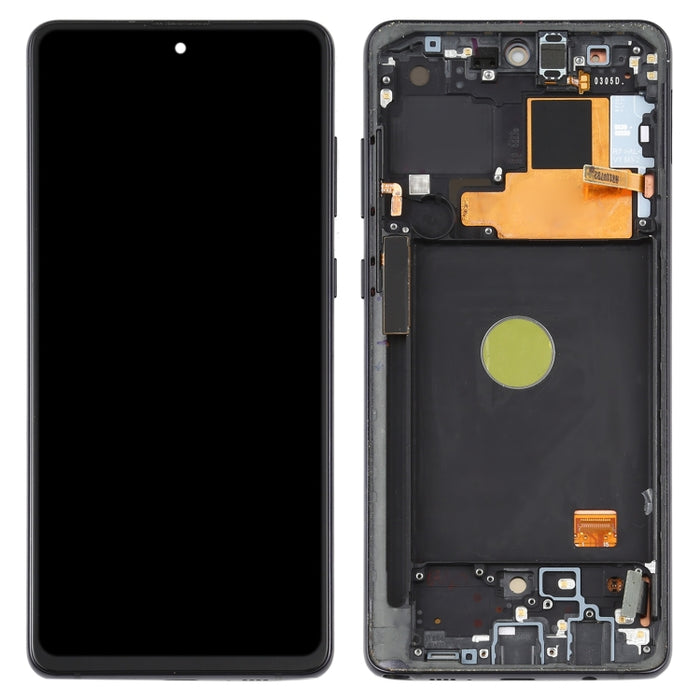 Pantalla LCD de material Super AMOLED original y ensamblaje completo del digitalizador con marco para Samsung Galaxy Note10 Lite