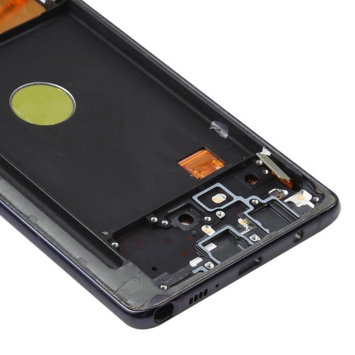 Pantalla LCD de material Super AMOLED original y ensamblaje completo del digitalizador con marco para Samsung Galaxy Note10 Lite