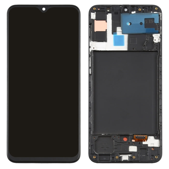 Pantalla LCD de material Super AMOLED original y ensamblaje completo del digitalizador con marco para Samsung Galaxy A30s