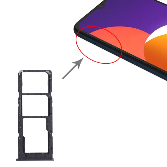 Para Samsung Galaxy M12 SM-M127 Bandeja de tarjeta SIM + Bandeja de tarjeta SIM + Bandeja de tarjeta Micro SD, For Samsung Galaxy M12