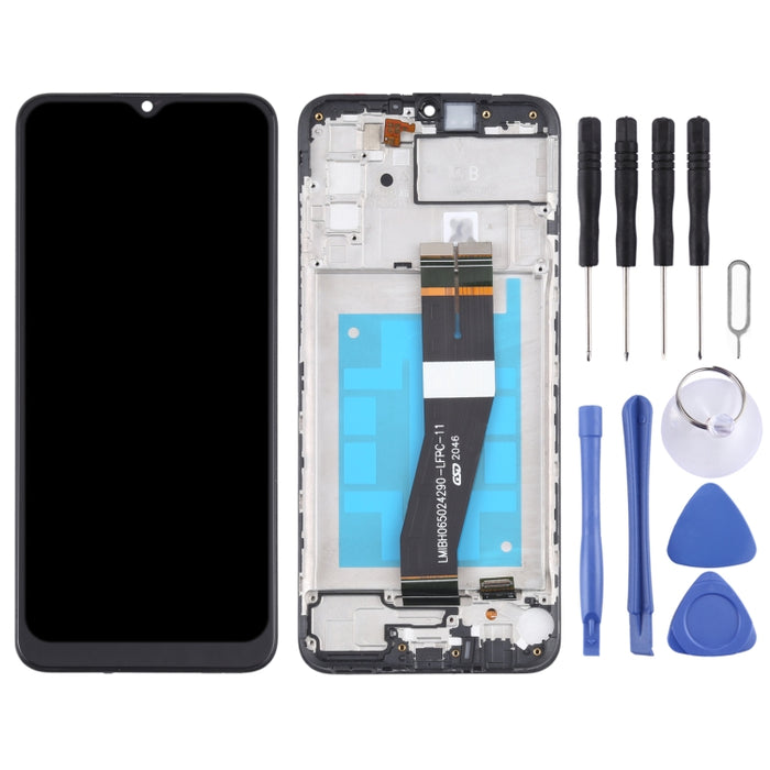 Pantalla LCD original y ensamblaje completo del digitalizador con marco para Samsung Galaxy A02s SM-A025F (versión GB)