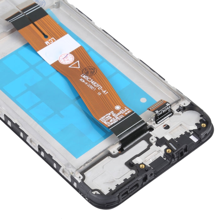 Pantalla LCD de material TFT y ensamblaje completo del digitalizador con marco para Samsung Galaxy M02s