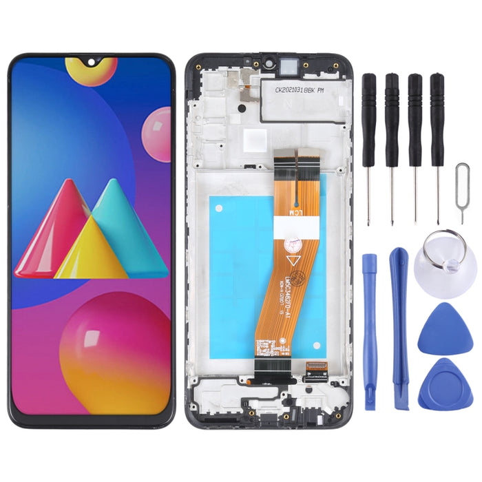 Pantalla LCD de material TFT y ensamblaje completo del digitalizador con marco para Samsung Galaxy M02s