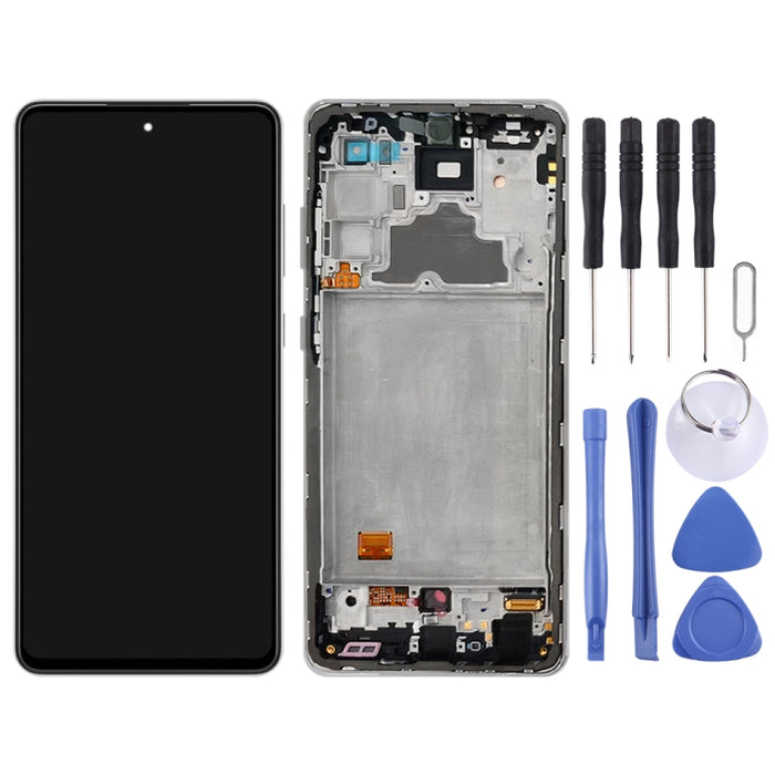 Pantalla LCD original y ensamblaje completo del digitalizador con marco para Samsung Galaxy A72 SM-A725 (versión 4G)