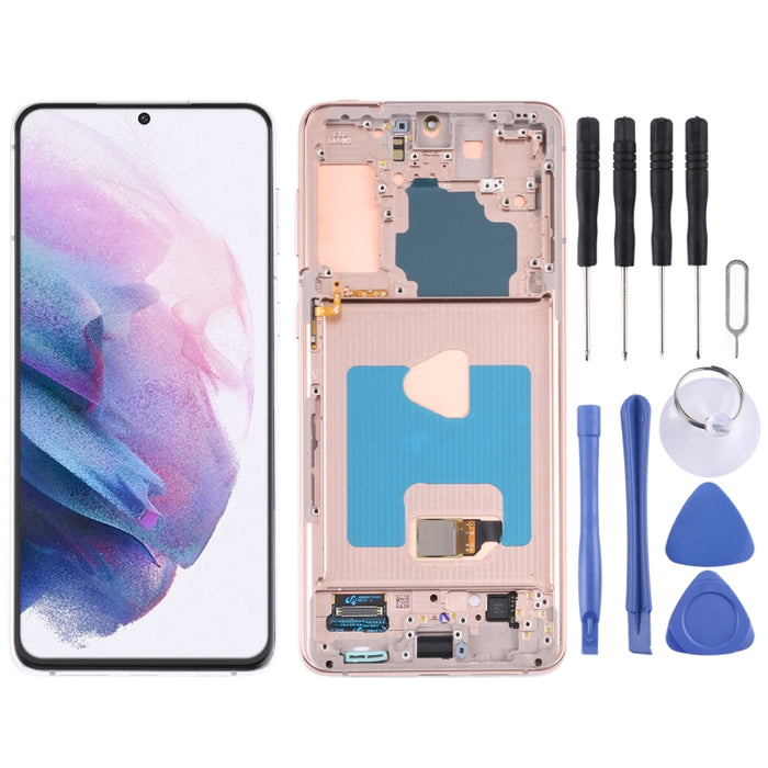 Pantalla LCD y digitalizador de montaje completo con marco para Samsung Galaxy S21+ (5G) SM-G996