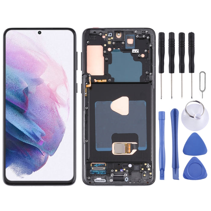 Pantalla LCD y digitalizador de montaje completo con marco para Samsung Galaxy S21+ (5G) SM-G996