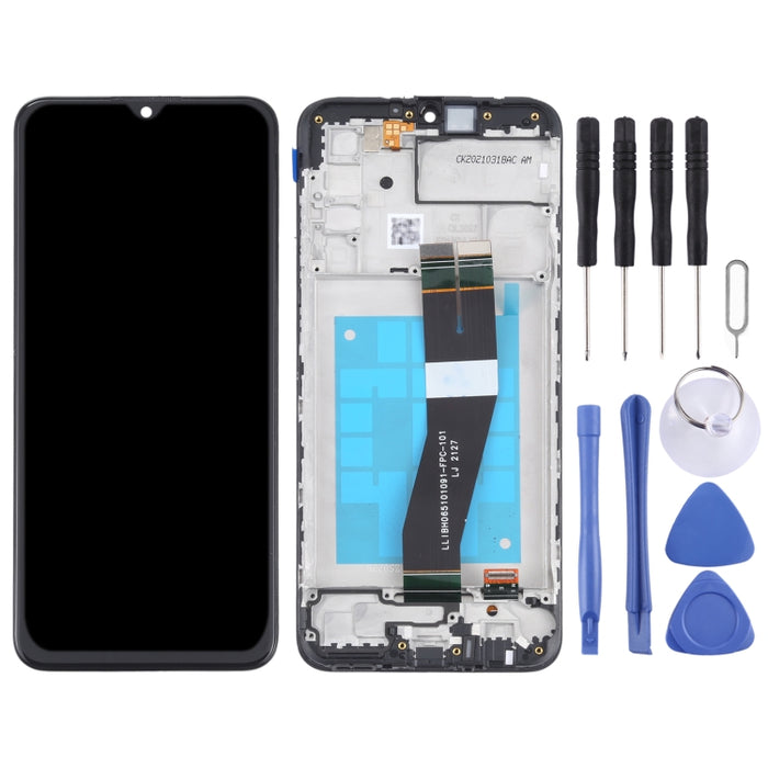 Pantalla LCD y digitalizador de montaje completo con marco para Samsung Galaxy M02s (versión NL)
