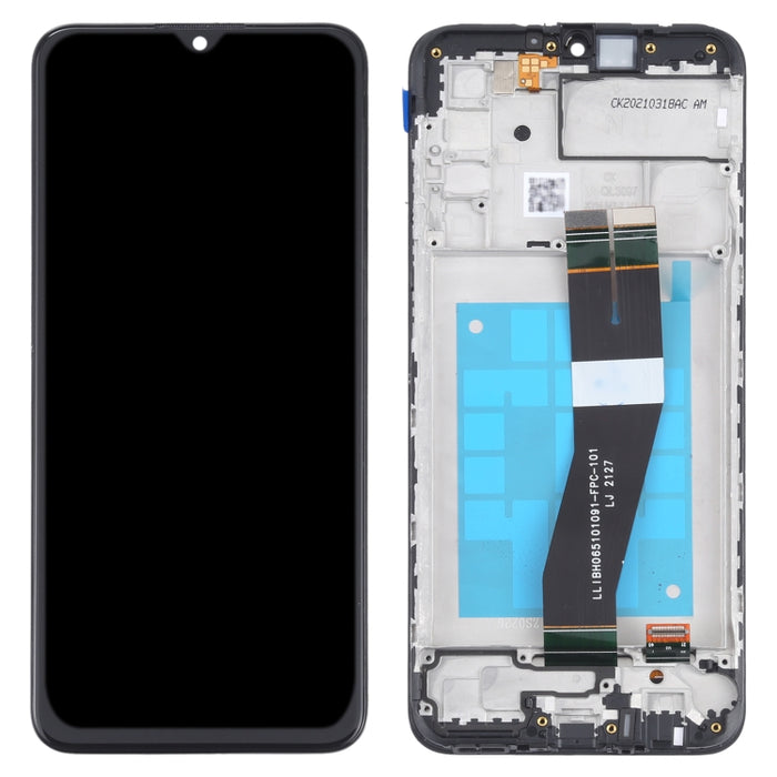 Pantalla LCD y digitalizador de montaje completo con marco para Samsung Galaxy M02s (versión NL)