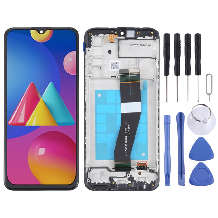 Pantalla LCD y digitalizador de montaje completo con marco para Samsung Galaxy M02s (versión NL)