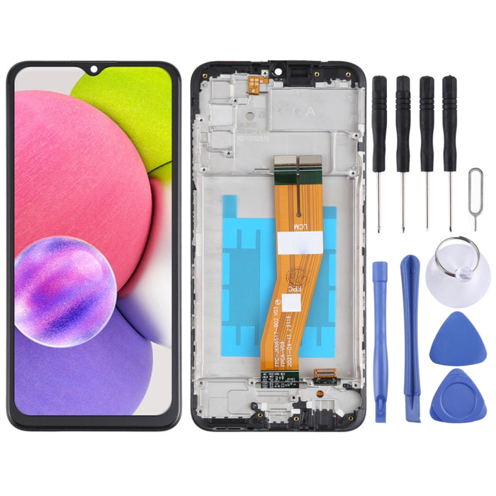 Pantalla LCD Original y Montaje Completo del Digitalizador con Marco para Samsung Galaxy A03s SM-A037