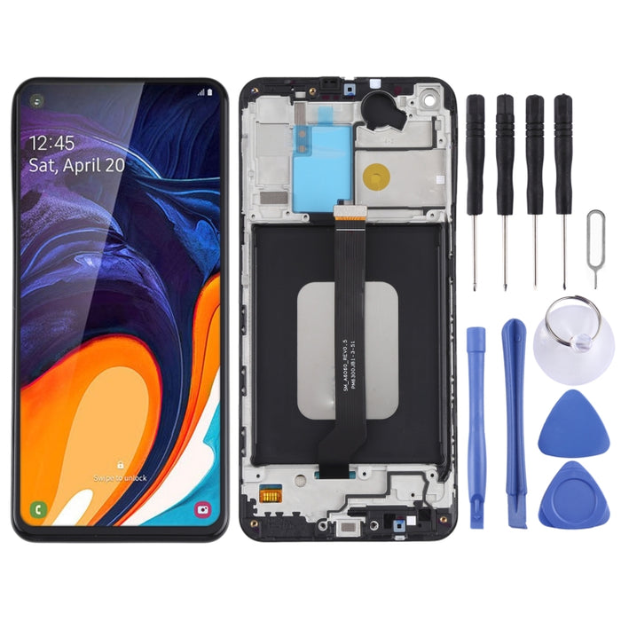 Pantalla LCD Original y Montaje Completo del Digitalizador con Marco para Samsung Galaxy A60 SM-A606