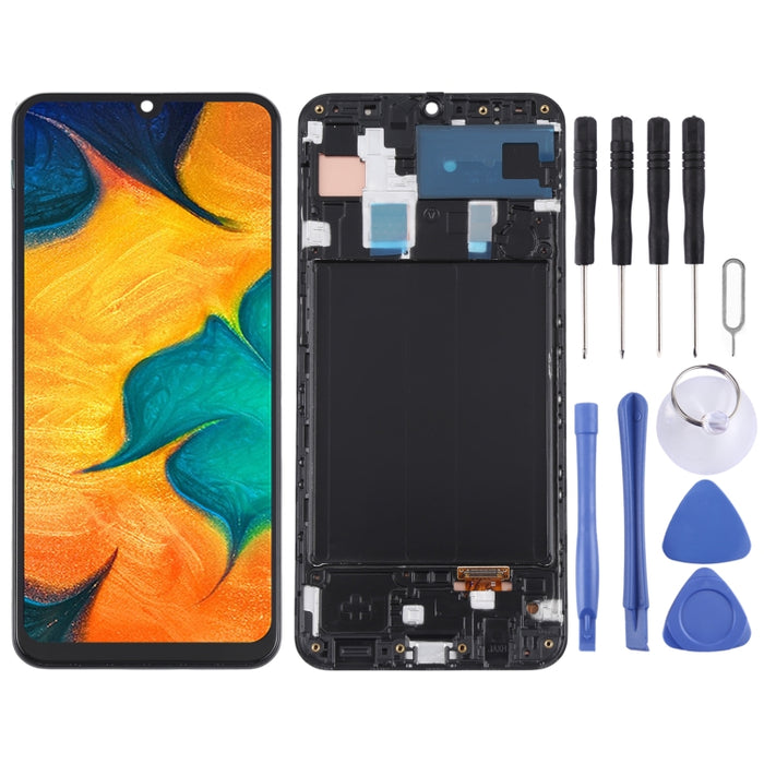 Pantalla LCD Original y Montaje Completo del Digitalizador con Marco para Samsung Galaxy A30 SM-A305