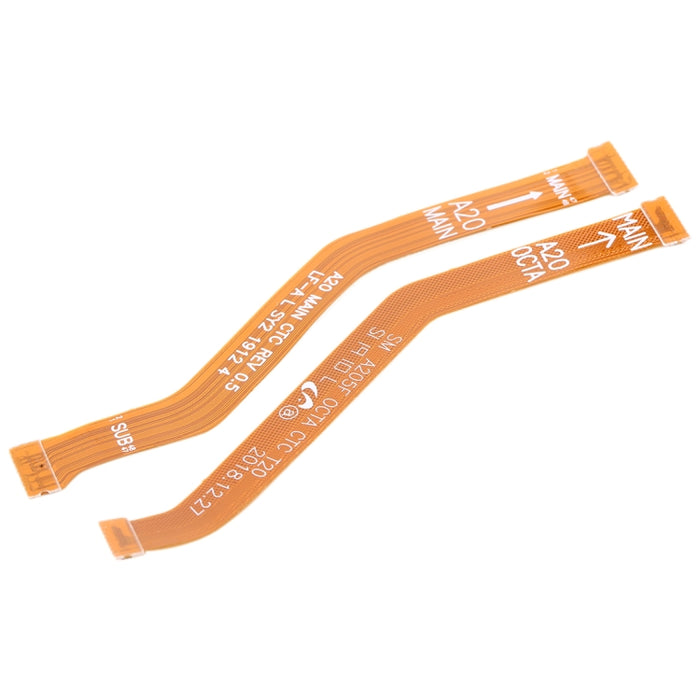 Para Galaxy A20 Cable flexible de placa base + Cable flexible LCD