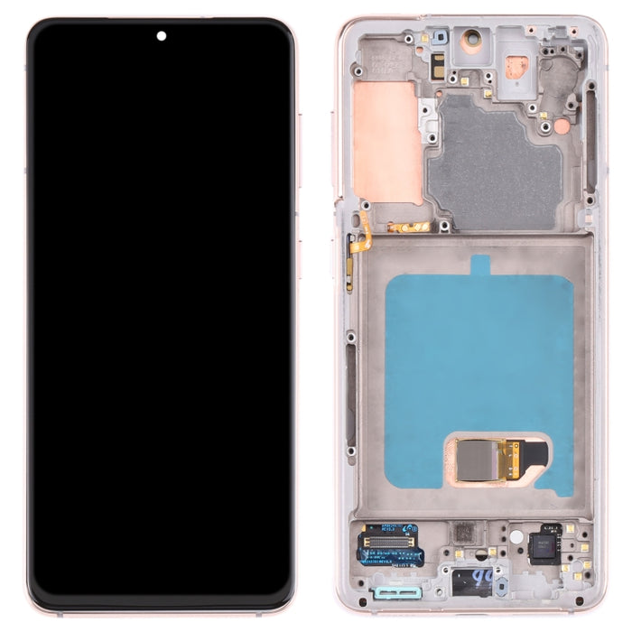 Pantalla LCD Original y digitalizador de montaje completo con marco para Samsung Galaxy S21 4G/S21 5G SM-G990 SM-G991