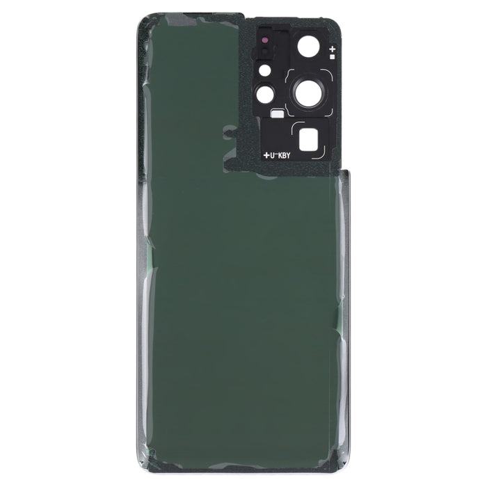 Para Samsung Galaxy S21 Ultra 5G Tapa trasera de batería con cubierta de lente de cámara