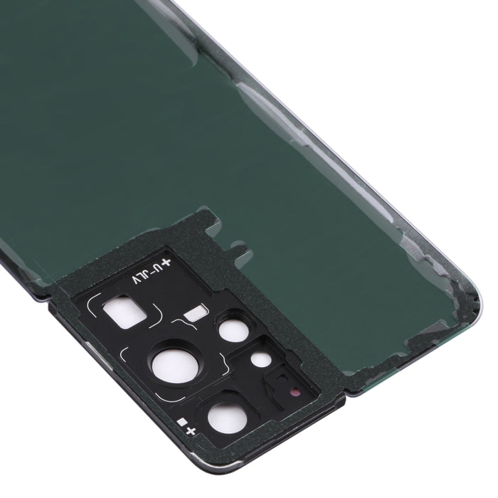Para Samsung Galaxy S21 Ultra 5G Tapa trasera de batería con cubierta de lente de cámara
