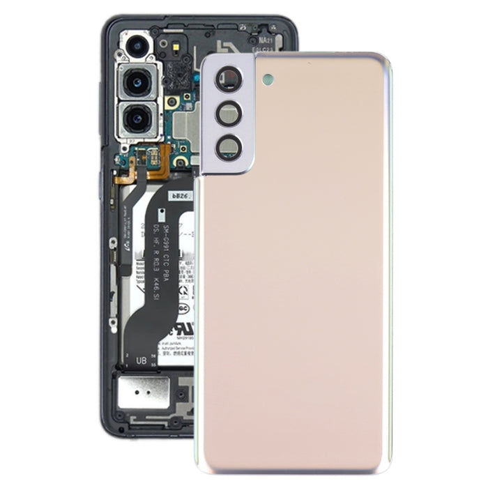 Para Samsung Galaxy S21+ 5G Tapa trasera de batería con tapa de lente de cámara
