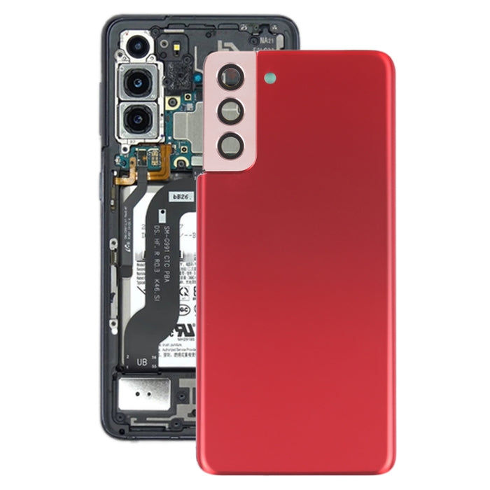 Para Samsung Galaxy S21+ 5G Tapa trasera de batería con tapa de lente de cámara