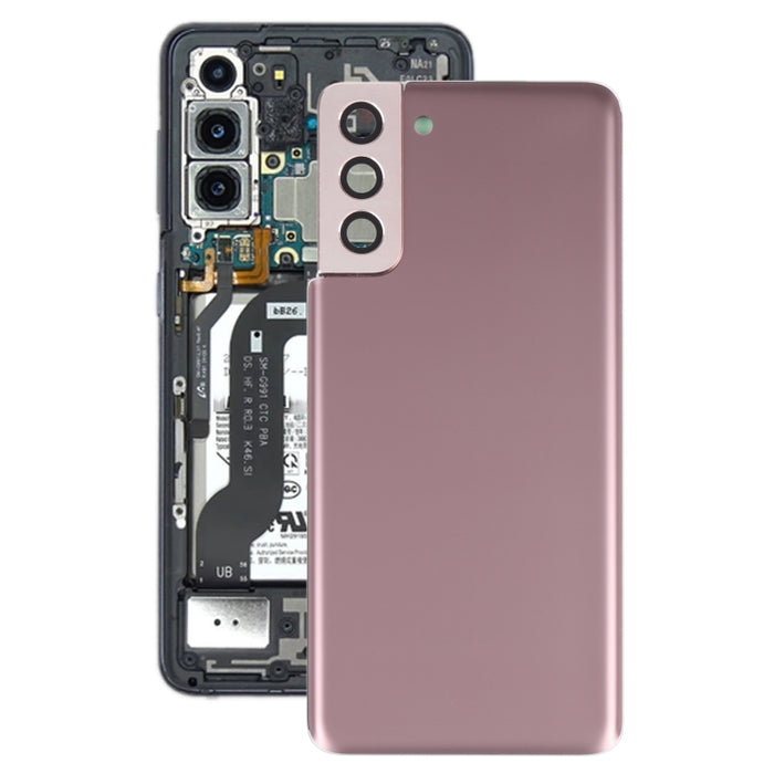 Para Samsung Galaxy S21+ 5G Tapa trasera de batería con tapa de lente de cámara