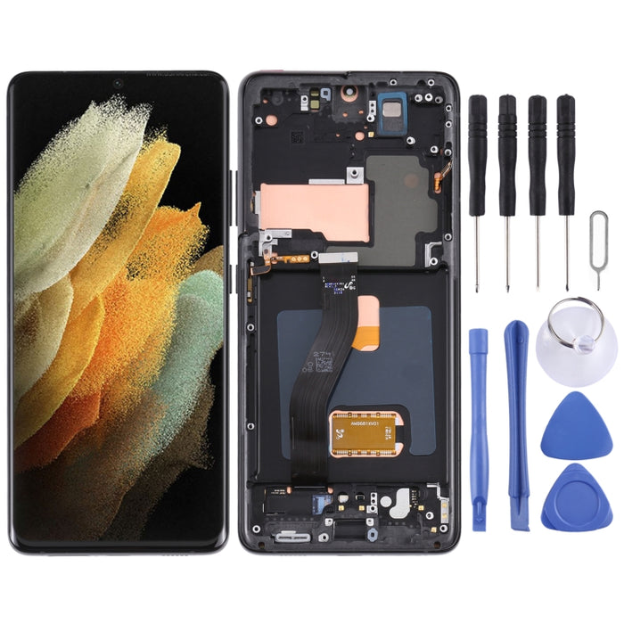 Pantalla LCD Original y digitalizador de montaje completo con marco para Samsung Galaxy S21 Ultra 5G SM-G998B