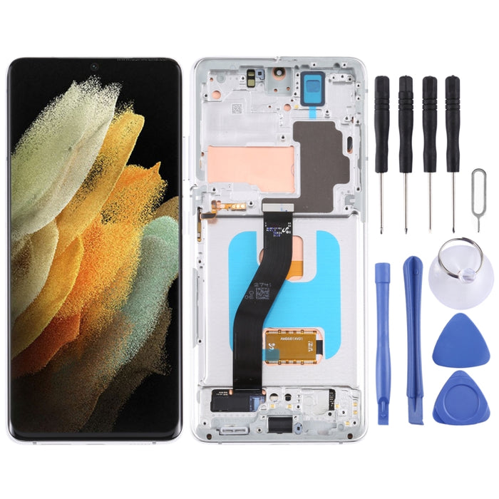 Pantalla LCD Original y digitalizador de montaje completo con marco para Samsung Galaxy S21 Ultra 5G SM-G998B