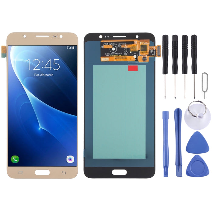 Pantalla LCD de material OLED y ensamblaje completo del digitalizador para Samsung Galaxy J7 (2016) SM-J710
