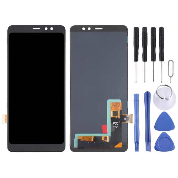 Pantalla LCD de material OLED y ensamblaje completo del digitalizador para Samsung Galaxy A8+ (2018) SM-A730