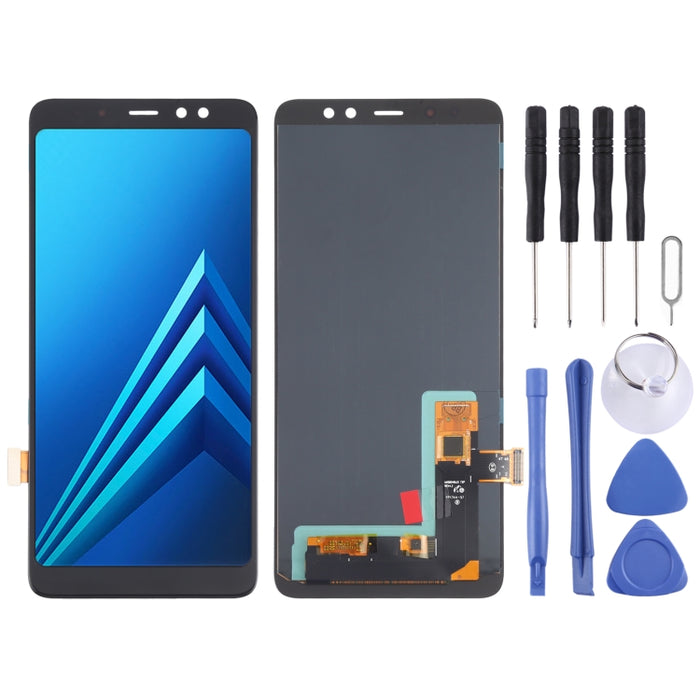 Pantalla LCD de material OLED y ensamblaje completo del digitalizador para Samsung Galaxy A8+ (2018) SM-A730