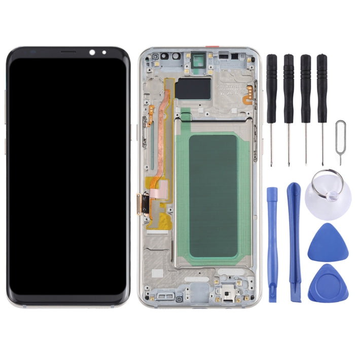 Pantalla LCD de material OLED y ensamblaje completo del digitalizador con marco para Samsung Galaxy S8+ SM-G955