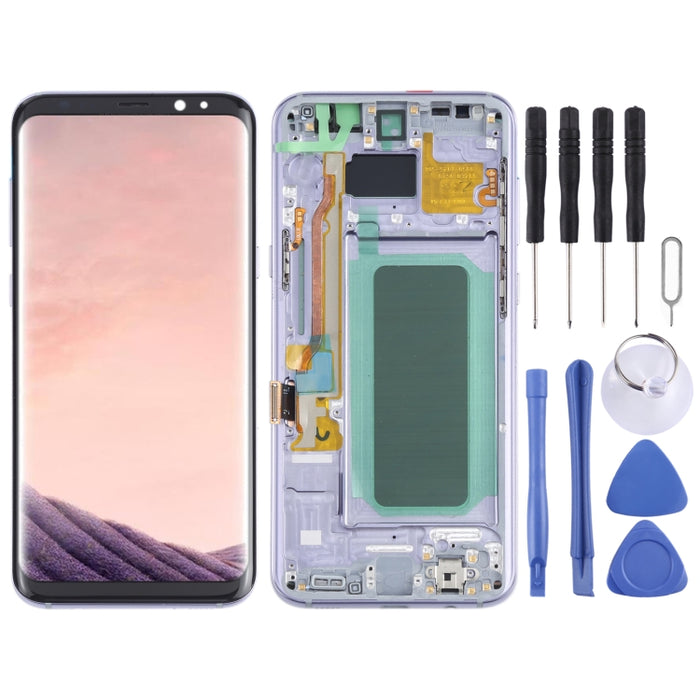 Pantalla LCD de material OLED y ensamblaje completo del digitalizador con marco para Samsung Galaxy S8+ SM-G955