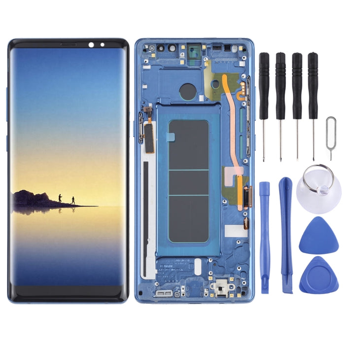 Pantalla LCD de material OLED y ensamblaje completo del digitalizador con marco para Samsung Galaxy Note 8 SM-N950