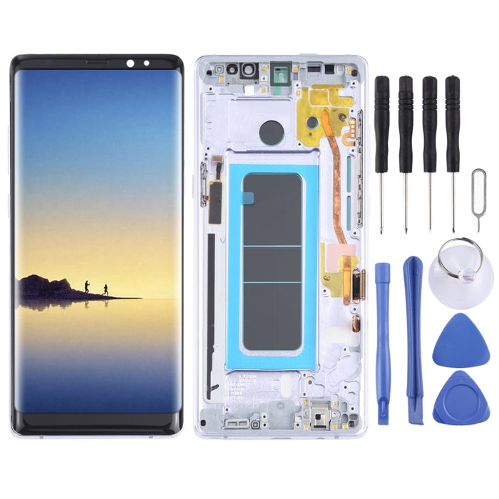 Pantalla LCD de material OLED y ensamblaje completo del digitalizador con marco para Samsung Galaxy Note 8 SM-N950
