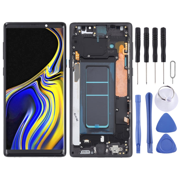 Pantalla LCD de material OLED y ensamblaje completo del digitalizador con marco para Samsung Galaxy Note9 SM-N960
