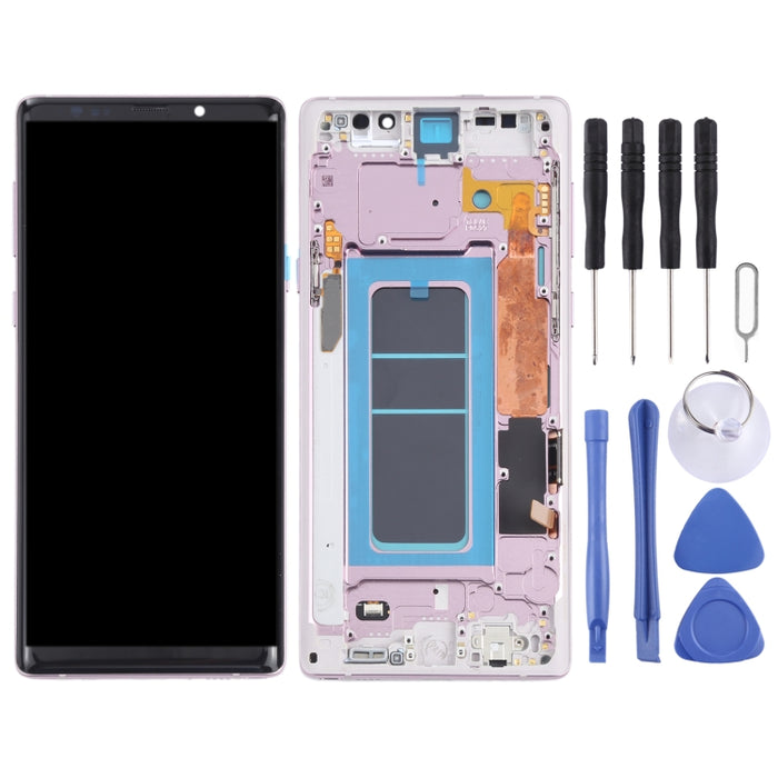 Pantalla LCD de material OLED y ensamblaje completo del digitalizador con marco para Samsung Galaxy Note9 SM-N960