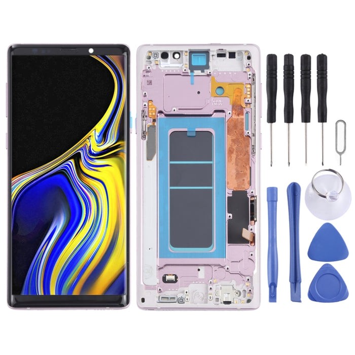 Pantalla LCD de material OLED y ensamblaje completo del digitalizador con marco para Samsung Galaxy Note9 SM-N960