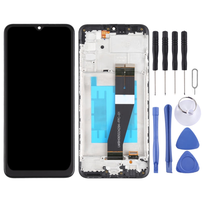 Pantalla LCD y digitalizador de montaje completo con marco para Samsung Galaxy M02s (EE. UU.)