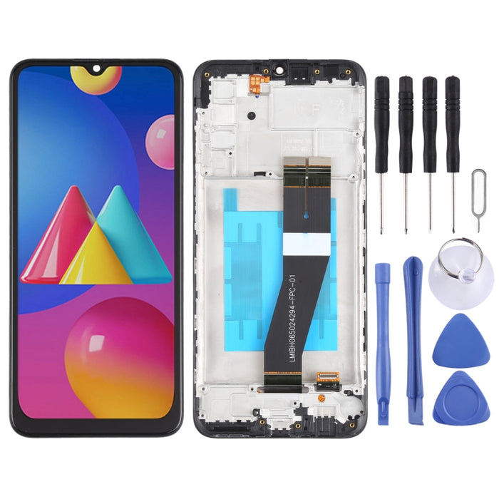 Pantalla LCD y digitalizador de montaje completo con marco para Samsung Galaxy M02s (EE. UU.)