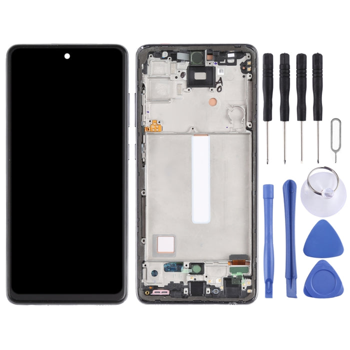 Pantalla LCD de material incell y ensamblaje completo del digitalizador con marco (no admite identificación de huellas dactilares) para Samsung Galaxy A52 5G SM-A526